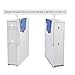Organizedlife Narrow Side Table with Paper Holder Organizer for Small Spaces,Freestanding Bathroom Cabinet, Without Assembly White