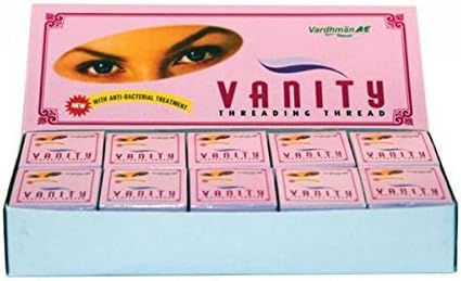 vardhaman Art Indo 10 Spool Vanity Eyebrow Cotton Threading Threads Antiseptic Facial Hair Remover