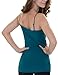 Caramel Cantina 4 Pack Juniors Long Length Basic Cami (Large, Grey/Burg/Navy/Teal)