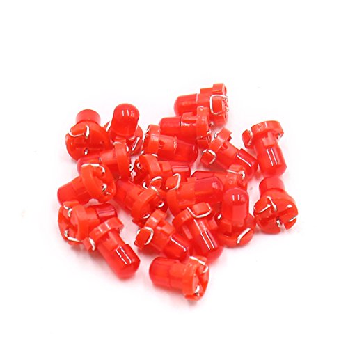 uxcell 20Pcs 12V T3 Red LED Dashboard Panel Gauge Light Lamp Bulb for Car Interior