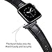 CHIMAERA Compatible for 38MM 40MM 42MM 44MM Apple Watch Band Genuine Calf Leather Strap Replacement for iWatch Series 5/4/3/2/1 Black/Gold/Rose Gold Adapters