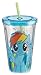 Vandor 42114 My Little Pony Rainbow Dash 18 oz Acrylic Travel Cup with Lid and Straw, Multicolor