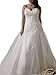 WeddingDazzle Applique Wedding Bridal Long Plus Size Wedding Dresses for Bride
