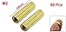 uxcell 50 Pcs M2 Female Thread Cylindrical Brass Stand-Off Support M2x10mm