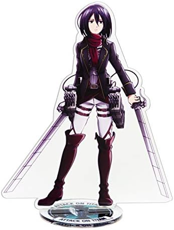 papapanda Attack on Titan Figure Mikasa Ackerman Plastic Deco stand