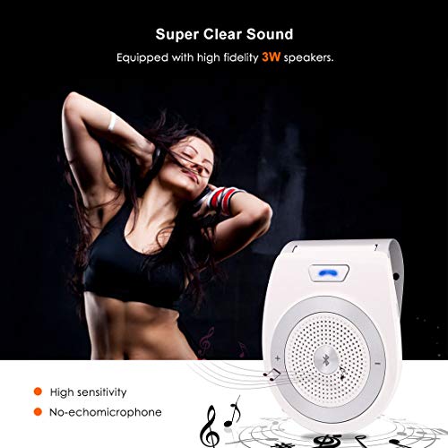 image for Autopmall Bluetooth Car Kit, Bluetooth Speakerphone Handsfree Speaker 