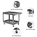 Goplus Plastic Service Cart Utility Storage Cart for All Purpose 550 LBS Capacity (2 Shelves 46