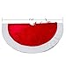 MrXLWhome Christmas Tree Skirt Red 48inches, Large Red Velvet Holiday Christmas Tree Decoration Skirts, Red and White Tree Skirts
