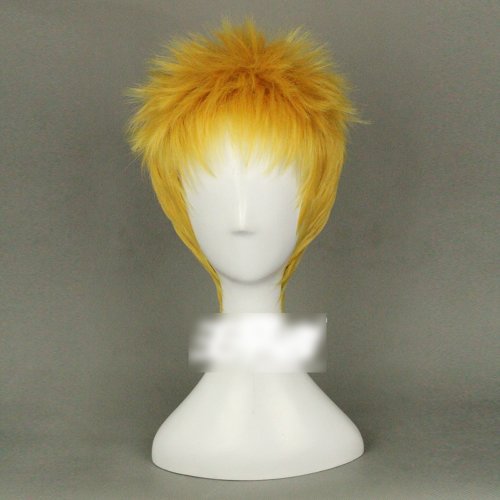 C.J. SHOP Reiner Braun - Attack on Titan Shingeki no Kyojin, Golden color 35cm/13.77in short hair full wig with free cap