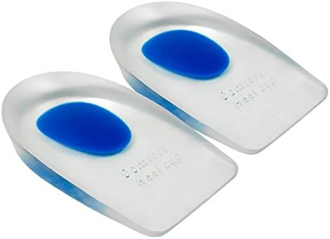 Love Amore Gel Heel Cups- Best Shoe Inserts for Heel Spurs - Massaging Cushions Provide Foot Relief - Arch Support &amp; Relieving Sore Plantar Fascia Pain - Shock Absorbing for Running for Man