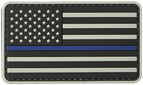 5ive Star Gear US Flag Morale Patch with Blue Stripe, Grey/Blue, One Size