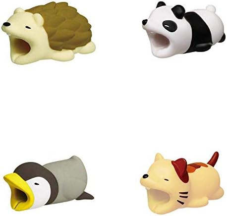 Jintime USB Cable Cord Protector Cute Animal Cable Bite Prevents Cable from Disconnect,Phone Accessory Protects Cable Winder Organizer 1.5 * 2 * 40 mm