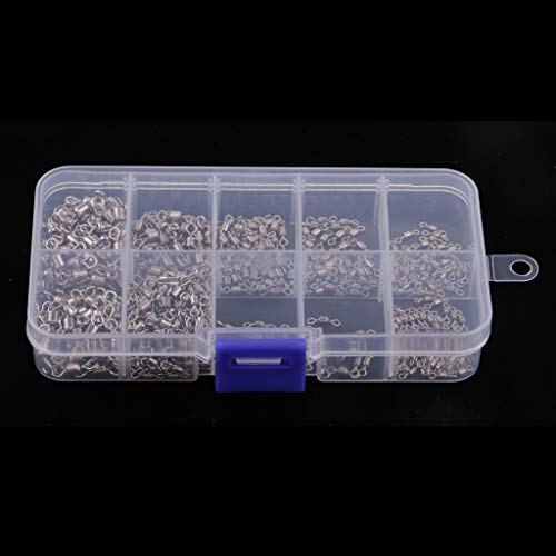 HomeDecTime 500 Stück Edelstahl Angelwirbel Rollenwirbel 4# 6# 8# 10# 12# – Bild 7