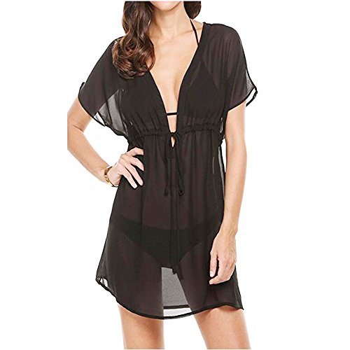 Ohcool Women's Summer Swimsuit Bikini Beach Swimwear Cover up (one Size, 01Black)