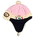 Fullkang Baby Boys Earflap Hat, Winter Warm Pilot Aviator Crochet Caps (Pink)