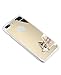 iPhone 7 Plus case, Luxury Back Mirror Clear Slim TPU Bumper Shock-Absorption Anti-Scratch Protective Case Cover Bright Reflection Cute and Elegant for Apple iPhone 7 Plus (2016)- Gold
