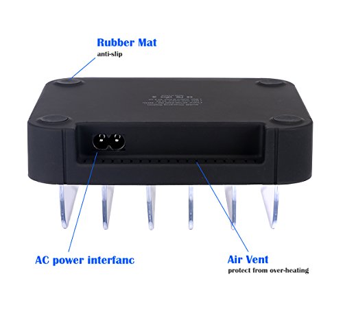 Univeral Detachable 5-Port USB Charging Station with Removable Baffles Organizer for Virtually All Other USB Enabled Devices