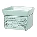 Serenity Prayer Teal White Floral Design Electric 2 in 1 Jar Candle and Wax and Oil Warmer