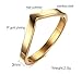 VNOX Stainless Steel Chevron Ring for Women Engagement Wedding Promise,Gold,Size 7