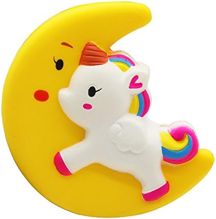Jumbo Slow Rising Squishies / Soft Squishy Moon Unicorn Kawaii Creamy Scented / Stress Relief Squeeze Fun Kawaii Toys for Kids Girls Boys and Party Favors