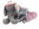 Disney Park Exclusive Baby Dumbo Elephant and Mother Mrs. Jumbo Plush Doll Set of 2