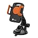 TaoTronics Car Phone Mount Holder, Windshield Dashboard Universal Car Mobile Phone Cradle for iOS Android Smartphone and More (Orange)