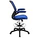 Modway Veer Drafting Chair - Reception Desk Chair - Flip-Up Arm Drafting Chair in Blue