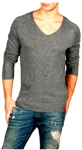 Diesel KRETA Charcoal V-Neck Sweater