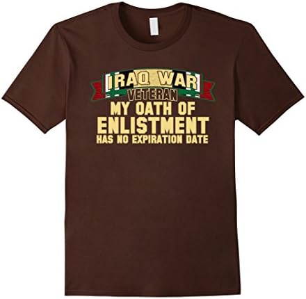 Men's Iraq War Veteran T-Shirt- Operation Iraqi Freedom-Shirt XL Brown