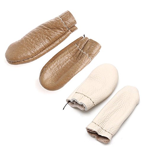 Barhunkft(TM) 2pcs Leather Finger Cots Felting Needle Tool for Finger Thimble Cover Protection