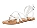 DREAM PAIRS Women's Slim Ankle Straps Flat Sandals