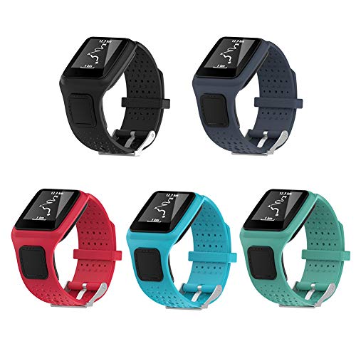 Sibode Replacement Bands for Tomtom Runner HRM + Multi-Sport GPS Multimeter and Runner Cardio Watch Tomtom Multi-Sport +CSS+AM Silicon WatchBand and More (Black) - Thumbnail 5