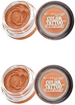 Maybelline 24 Hour Eyeshadow, Fierce and Tangy, 0.14 Oz (2 pack) + FREE Travel Toothbrush, Color May Vary