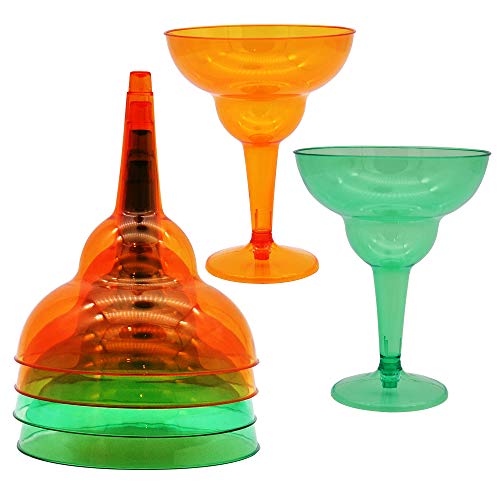 JOYIN 36 Packs Plastic Margarita Glasses Cups 12 oz Disposable Cinco De