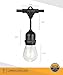 Outdoor Commercial String Globe Lights with Hanging Drop Sockets – 50ft – 24 Sockets and Bulbs Outdoor or Indoor. Great for Patio, Cafe, Party, Home, Bistro, Wedding, Backyard
