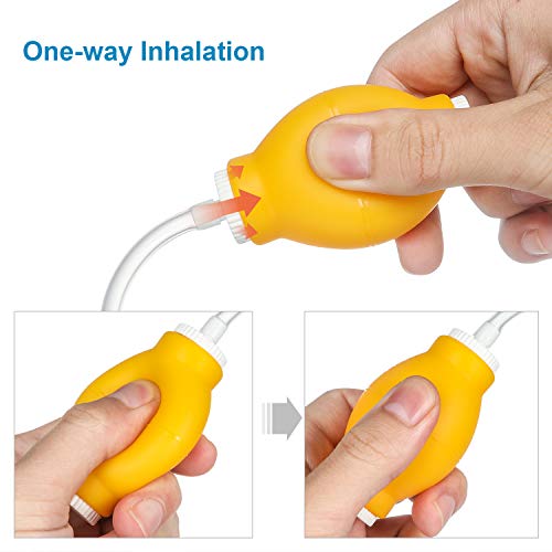 Baby Nasal Aspirator, Upgraded Hand Pressure Nose Suction - Healthy Sucker for Snot or Mucus to Relieve Stuffy Blocked Noses, Used Negative Pressure Ball Instead of Mouth (Nasal Aspirator Kit)