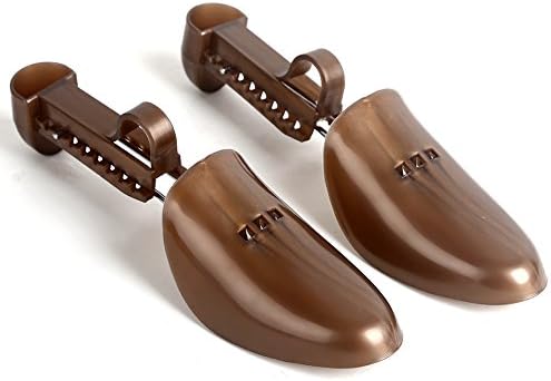 TTCOM A pair of women's Adjustable Shoe Trees Stretcher Expander Shaper Plastic and metal Brown color