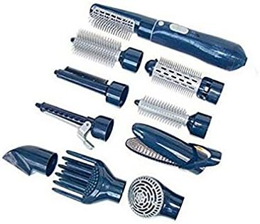 Multifunction Hair Dryer Styling Tools Set Professional Electric Hair Dryer Blow Hairdryer Styler Brush Comb Woman Straightener,Blue