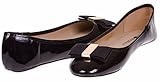 Chatties Ladies Patent Pu Ballet Flat With Bow (See More Colors and Sizes)