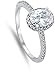 CHOOSE YOUR COLOR Sterling Silver Oval Halo Ring