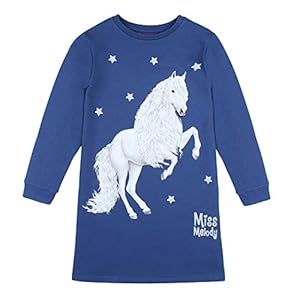 Miss Melody Meisjes Jurk, Blauw