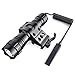 CISNO 1000 Lumens Flashlight Light With Mount and Pressure Switch For Picatinny Quad Rail