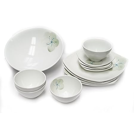 13 piezas para interiores/al aire libre vajilla melamina marfil ...