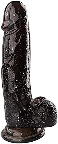 8" Black Realistic Jelly Waterproof Soft Toy