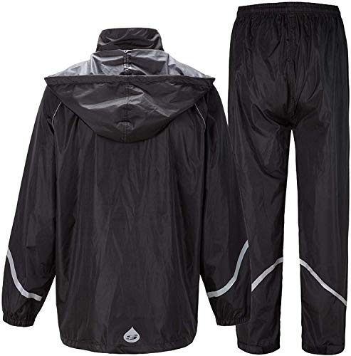3 SWISSWELL+Waterproof+Rainwear+Trouser+Black+Stripe