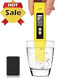Vminno Digital PH Meter, PH Meter 0.01 PH High Accuracy Water Quality Tester with 0-14 PH Measurement Range for Household Drinking, Pool and Aquarium Water PH Tester Design with ATC