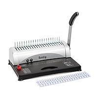 Kenley Binding Machine Paper Punch Binder with Starter Combs Set - 21 Hole / 450 Sheets