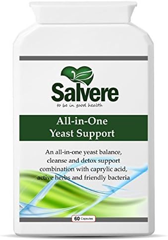 All-in-One Yeast Support, Detox Cleanse to Fight Against Yeast Infection, With Caprylic Acid, Active Herbals & Probiotics, Contains Friendly Bacteria to Aid Digestive Health, Compare Other Brands