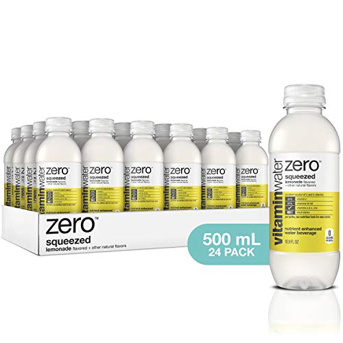 vitaminwater zero squeezed, electrolyte enhanced water w/ vitamins, lemonade drinks, 16.9 Fl Oz (24 Count)
