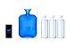 Ohuhu 2L Hot Water Bottle Transparent Classic Bottle with Knitted Cover for Pain Relief Hot Therapy Blue Hot Water Bottles, 2000ml 68oz